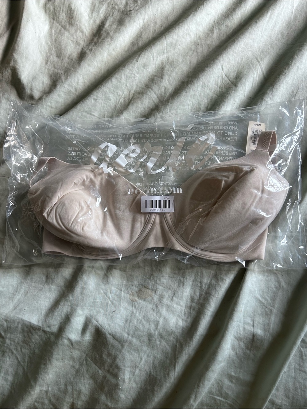 aerie Nude Underwire Bra in Light Beige